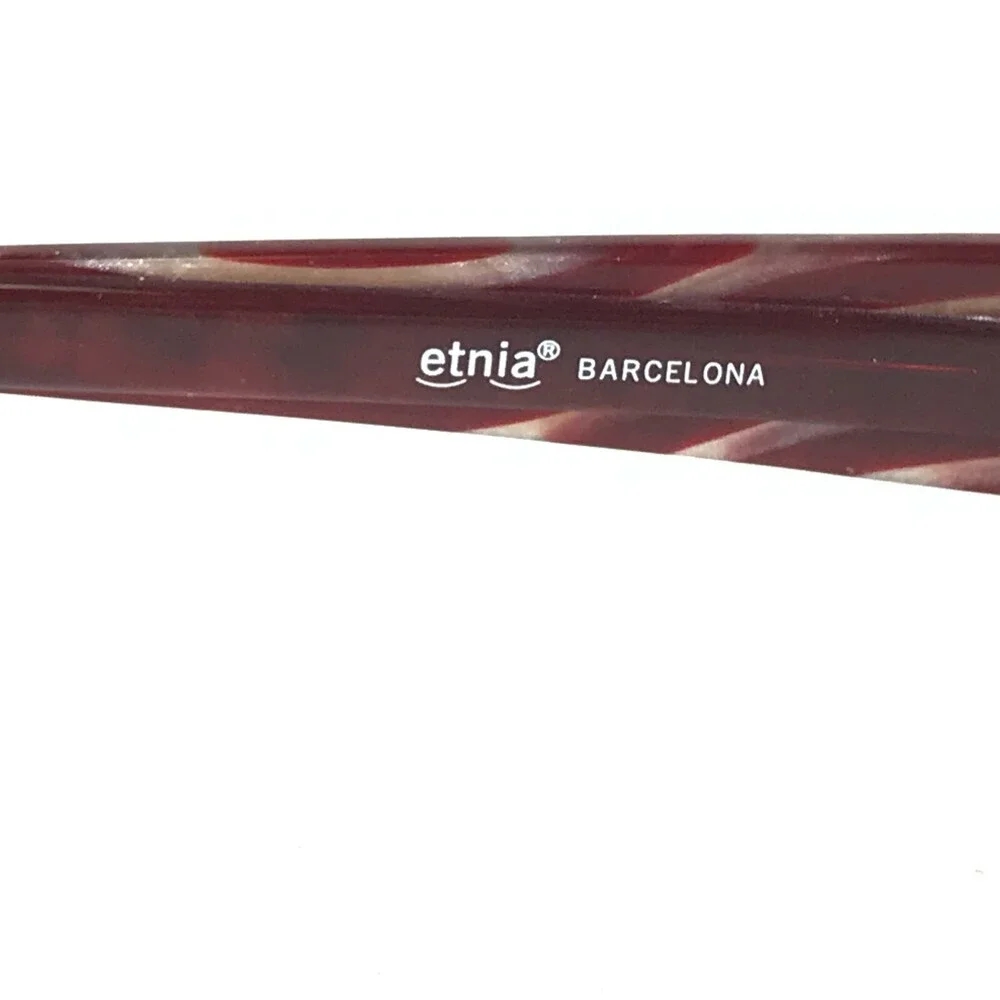 Etnia Barcelona Eyeglasses Frames PALMA col.RDBX Red Rectangular Half Rim 135